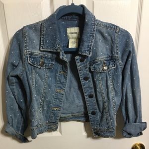 Cherokee polka dot denim jacket